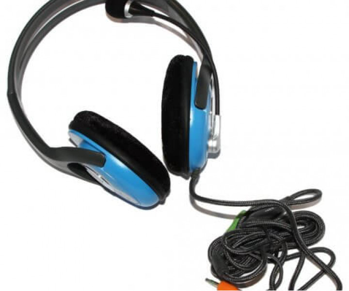 Навушники Gemix HP-680MV Black / Blue, 2 x Mini jack (3.5 мм), накладні, регулятор гучності, кабель 2
